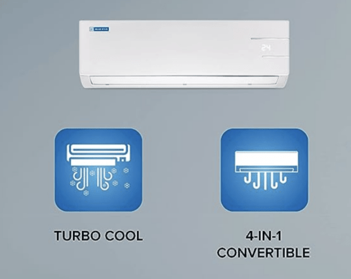 Blue Star 1 Ton 3 Star Convertible 4 in 1 Cooling Inverter Split AC (Copper, Multi Sensors, Stabalizer Free Operation, Dust Filters, Smart Ready, Blue Fins, Self Diagnosis, 2023Model, IA312YNU,White) - Image 3